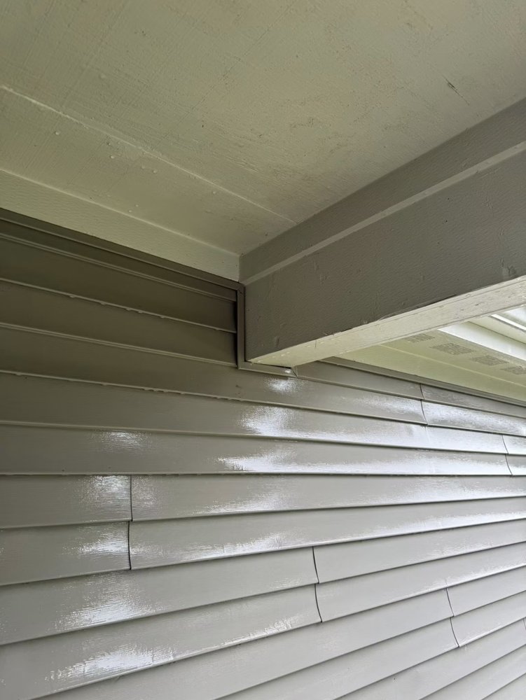Fresh exterior siding finish on a Carmel, Indiana property maintenance project