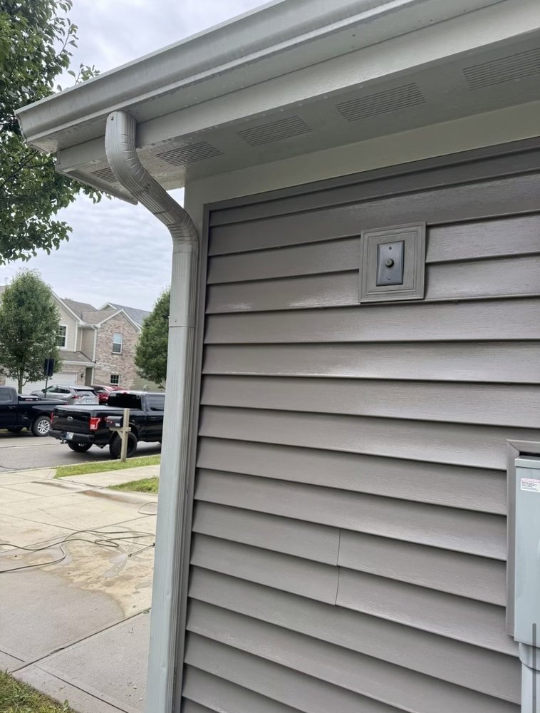 Exterior siding and gutter work by A1 Home Services in Hamilton County, IN